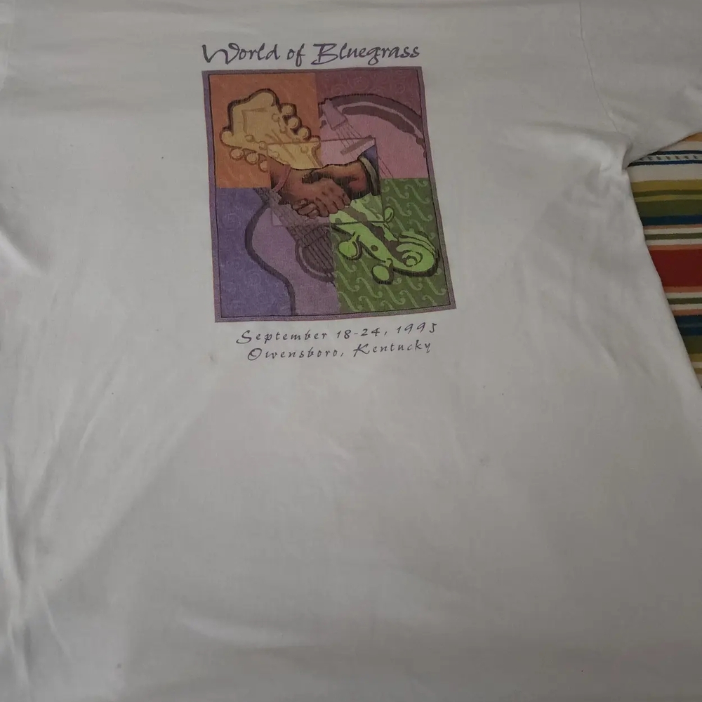 1995 World Of Bluegrass Festival Tshirt Single Stitched Vintage Size Large